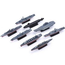 장식용배모형 미니 모조배 모형배 범선 모형 인테리어소품 8pcs 조립 모델 전함 키트 어처 군사 군함 장난감 diy 선박 모델 테이블 장면 재료, 전함 모델