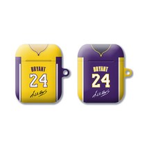 와우박스 NBA LA레이커스 레전드 코비 브라이언트 싸인 유니폼 에어팟 버즈 하드 농구 이어폰 케이스, 무광 하드케이스, 버즈(밑판 검정색)