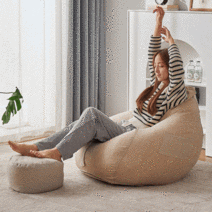 ZT 1인용 빈백 소파 BEST NO1, 검정색80/90cm