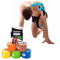 테이핑 방법 볼링 허리 어깨 스포츠 근육 손가락 테이프 스포츠 손목 무릎 농구 야구 배구 배드민턴, 오렌지