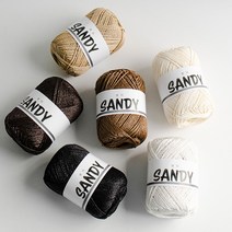 [울클럽]샌디 50g 여름실 뜨개실 가방 모자 생활방수 샌디실, 8 다크브라운, 1개