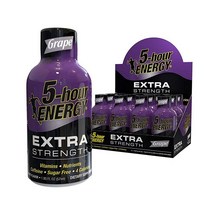 5-hour ENERGY 샷 엑스트라 스트렝스 포도 54.7g(1.9온스) 12개입, Grape, 1.93 Fl Oz (Pack of 12)