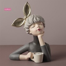 북유럽 홈카페 인테리어 장식품 오브제 커피소녀 Esyuse 증정, 6번 모델