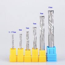 1Pcs UP DOWN 컷 CNC 라우터 압축 목재 엔드 밀 커터 비트 용 2 개의 플루트 나선형 카바이드 도구, 6x22