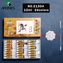 봉채 봉채함 마리의 중국 회화 안료 5/12ML 12/18/24/36 색 잉크 페인팅 페이스트 수채화 학생/초보자 용품, 04 NO.E1304-12ML24color