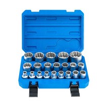 소켓세트 공구세트 포켓 12각 복수알 12인치, 21개입 (십각매화) 8-36mm 크롬바나듐강