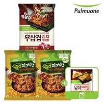 풀무원 볶음밥(우삼겹 김치볶음밥/식물성 지구식단 제육철판볶음밥)3개 골라담기+(증)납작만두1, 식물성 철판제육볶음밥 (210gx2)_식물성 철판제육볶