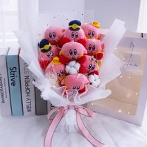 애니메이션 카와이 귀여운 만화 스타 커비 봉제 부케 크리 에이 티브 발렌타인 데이 크리스마스 졸업 선물, 주도없이, 10