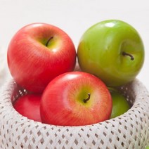 사과 중 FOFDFT 모형 모조 과일 채소 소품 주방장식, 레드
