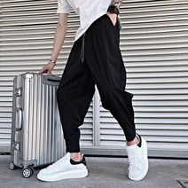 DFMEI 봄가을 캐주얼 바지 와이드 일자 카고 조거 배기 팬츠