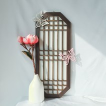 창호지문 한옥문 문살 창호지 팔각형 문짝 소품 전통 한국 기념품 선물