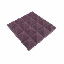 1224 pcs 250x250x50mm 스튜디오 음향 방음 폼 피라미드 흡음 치료 패널 타일 보호 스폰지 7 색, 자주색, 24개