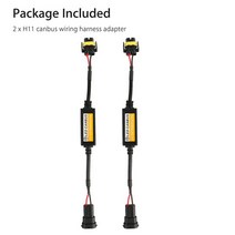 Canbus-H8 H11 배선 디코더 어댑터 안티 하이퍼 블링크 플래시 오류 캔버스 헤드라이트 LED 제거기 2 개 구스와이, 01 as shown, 01 CHINA