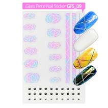 글라스피스 유리조각데칼 G-09 유리조각네일 네일아트 스티커 젤네일, 1, 본상품선택
