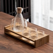 도쿠리 사케 잔 병 다기 찻잔 주병 주기 세트 일본 감성 가정용 인테리어 홈파티 선물용, E개