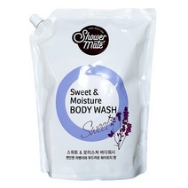 샤워메이트 라벤더 스위트 앤 모이스처 리필형 대용량 바디워시 2000ml 1개