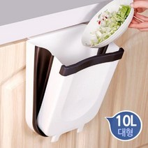 두바이_미니샵_싱크대 도어걸이 휴지통 10L 대형 쓰레기통 수거통 음식물++mingpin*, $베스트선택**베이지계열