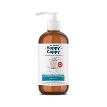 Dr. Eddie의 어린이용 Happy Cappy 약용 샴푸 비듬 및 지루성 피부염 치료 향 없음 민감한 두피 피부의 각질 발적 중지 크래들 캡 브러시 필요 8온스