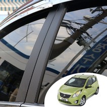 마티즈 크리에이티브 B필러 포스트 마스크 데칼 스티커 자동차 기둥 몰딩 카본 무광 시트지, 오로라 블랙