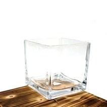 유리 화분 화병 수반 정사각 12X12X12CM