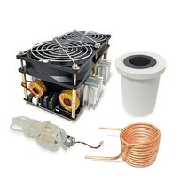 고주파 가열기 2500w zvs 유도 히터 유도 가열 pcb 보드 용융 금속 + 코일, 검은색