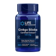 (미국직백) 라이프익스텐션 은행잎 추출물 120mg 365정 Life Extension Ginkgo Biloba