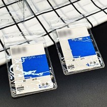 PVC 세로형 카드포켓 투명 사원증 회원증케이스 행사용