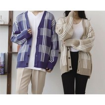 브이핏 follow 버블 체크 가디건