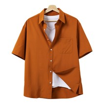 핫코드 남성용 링클프리 남방 오버핏 16컬러 반팔 셔츠 HC302
