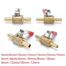 감압 밸브 감압변 공압 커넥터 핸들 호스 감속기 바브 인라인 황, 6mm  12mm