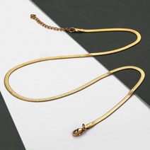 스네이크목걸이 뱀줄목걸이 18k 14k 실버 두줄 목걸이 을위한 간단한 3mm 골드 컬러 스테인레스 스틸 스네