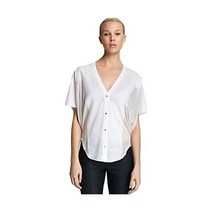 헬무트 랭 Poplin 셔츠ing 져지탑 블라우스 Optic White 223900
