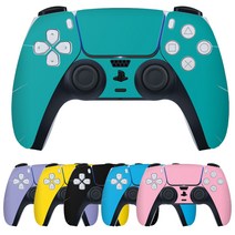 스키니스킨 PS5 듀얼센스 - 컬러스킨 스티커 보호필름, 파스텔블루