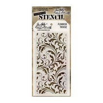 공예몰 TIM HOLTZ LAYERED STENCIL 스텐실 도안, THS032 Flourish