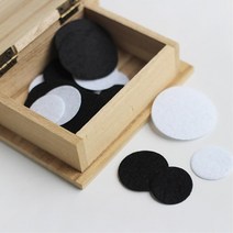 브로치 코사지 만들기 DIY 리폼 원형 부직포 100p set 홈공예, [블랙] 25mm소