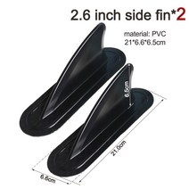 패들 보드 서프 워터 웨이브 핀 SUP 소품 안정기 스탠드 업 제주 한강 서핑 리쉬 동해, 2인치 사이드 핀 x 2