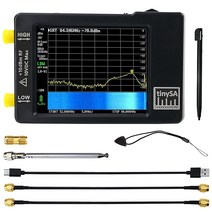 스펙트럼 측정기 스펙트럼 분석기Upgraded Tinysa Spectrum Analyzer MF/HF/VHF UHF Input For 0.1MHZ-350M, 한개옵션0