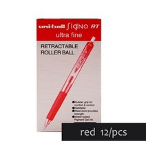 12 개/몫 Uni Eutral 펜 UMN-138 개폐식 젤 잉크 0.38 mmBullet 서명 Office 편지지 용품, 12pcs red