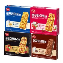 포스트 콘푸라이트바 108g+베리요거트바 108g+골든그래놀라바 108g+오곡코코볼바 100g, 1개