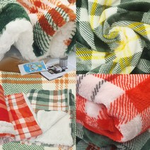 심쿵 유럽풍 체크 극세사 양털 이중 담요