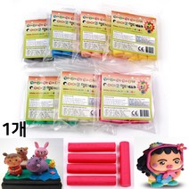 이야코 칼라 유토 리필용 5줄 굳지않는 점토 만들기, 빨강