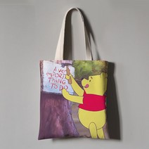 가성비 곰돌이 푸 캔버스가방 에코백 남녀공용