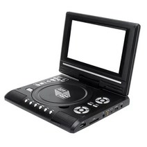 휴대용 DVD 플레이어 소형 미니 자동차 9.8 인치 홈 dvd vcd cd 게임 tv usb 라디오 어댑터 지원 fm 라디오 수신 eu 플러그 47, 검은 색