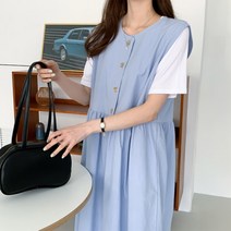 핏앤제이 ㅡ 므타피 민소매 버튼 롱 원피스