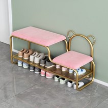 엔틱 베드벤치 보조 소파 실내의자 라이트 고급 도어 쿠션 긴 가정용 침대스툴 D 93, 골드선반 + 그린쿠션(길이 120)