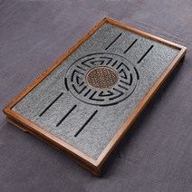 차판 다도찻판 보이차 다도판 다관 다도받침대 다기상 다구 찻상 차트레이, 라지 원만 53x33 닭날개