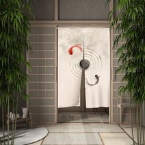 동물 문 커튼 중국어 잉어 호랑이 표범 새 파티션 화면 복도 입구 출입구 일본 방 장식, CLX00324+120x200cm