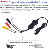 영상편집보드 USB2.0 비디오 녹화 캡처 카드 아날로그-디지털 usb uvc 비디오, 상자 포함