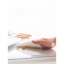 유리 대용 pvc 식탁보 방수 및 노 워시 테이블 매트 투명 커피 책상 주방 식탁 PU, 90x180cm, 항균 투명 4.0 두께 2.0