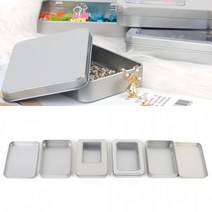 투명창뚜껑 다목적 사각 틴케이스 철재 미니 소품 정리함 보관함, 제품선택_뚜껑분리형-투명창 소